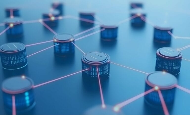 Abstract visual of a distributed cloud network representing scalable and reliable infrastructure